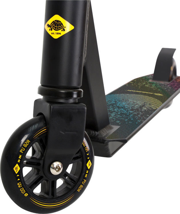 Πατίνι Για Κόλπα Freestyle Stunt Scooter Δίτροχο 360 Orbit 100mm SCHILDKROT Μαύρο/Κίτρινο