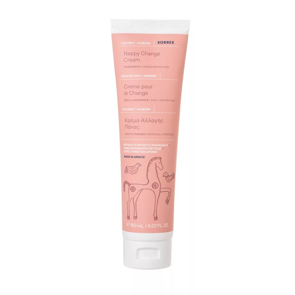 Korres Nappy Change Cream Coconut & Almond 150ml - Κρέμα Αλλαγής Πάνας Καρύδα & Αμύγδαλο