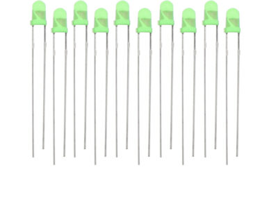 Σετ LED λαμπάκια 3mm πράσινα 2.2V 10 τεμαχίων DM-6017