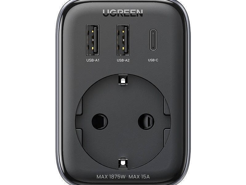 Πολύπριζο Ugreen CD268 2 Θέσεων & GaN II Charging Station 100W Black 60167