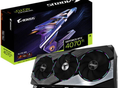 GIGABYTE AORUS GeForce RTX™ 4070 Ti ELITE Graphics Card, 12GB GDDR6X 192 bit Memory, 7680 CUDA Cores, 2655 MHz Core Clock, 21 Gbps Memory Clock, PCI-E 4.0, HDMI, DP | GV-N407TAORUS E-12GD