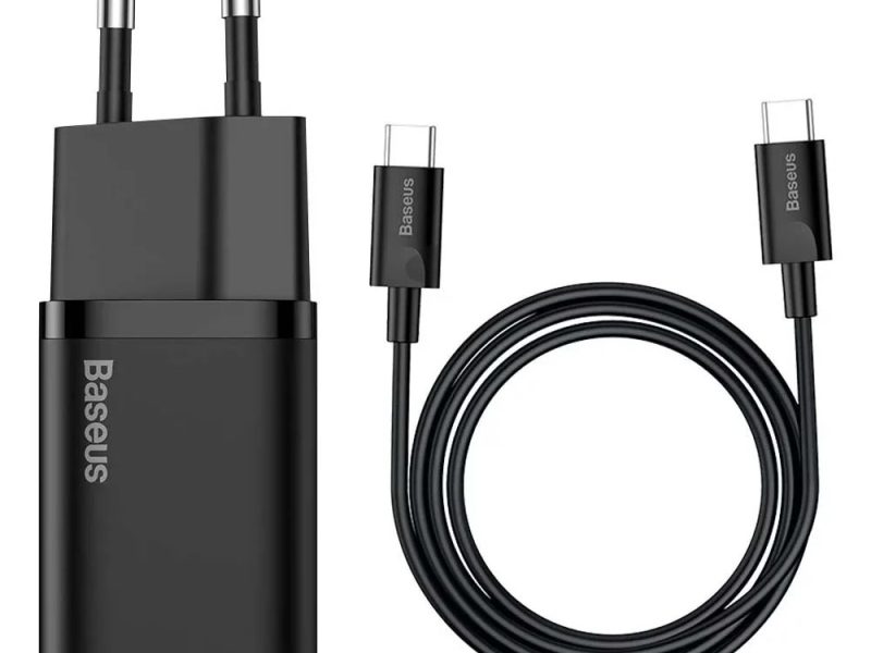 Φορτιστής Baseus Super Si 1C USB-C με Καλώδιο USB-C 1m PD 25W