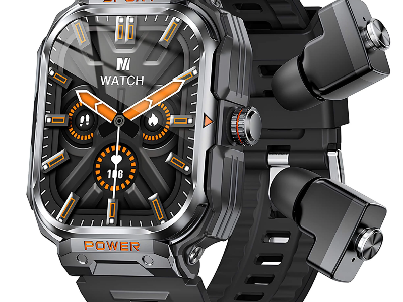 Smartwatch Microwear G55 - Black Silicone