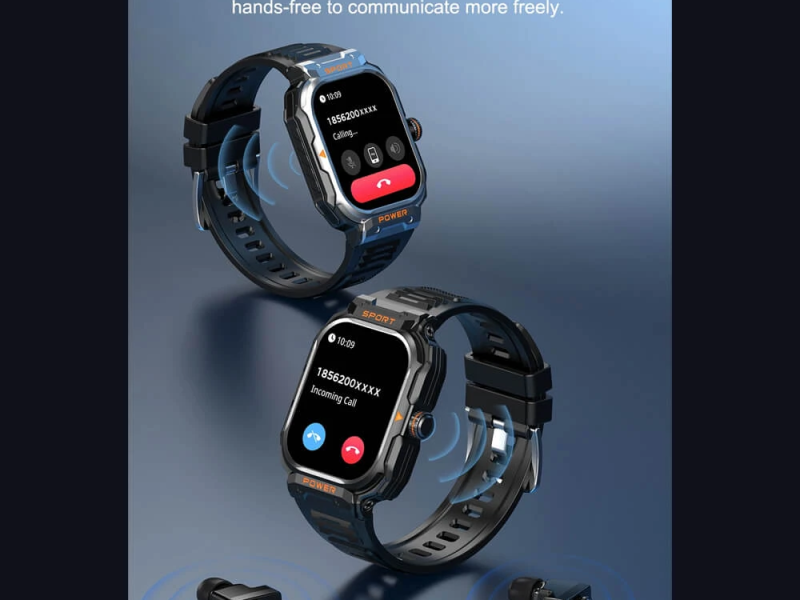 Smartwatch Microwear G55 - Black Silicone