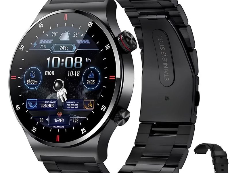 Smartwatch Microwear QW33 - Black Steel Nfc