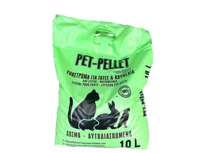Πέλλετ για γάτες – κουνέλια και τρωκτικά . Pet Pellet 10Lt – 5kg