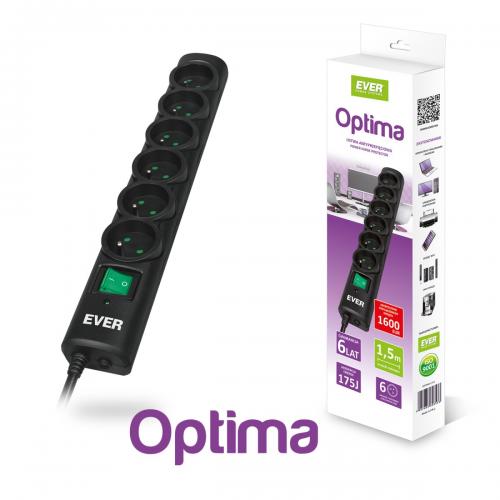 OPTIMA πολύμπριζο 6 θέσεων με Αυτόματη Ασφάλεια 5m