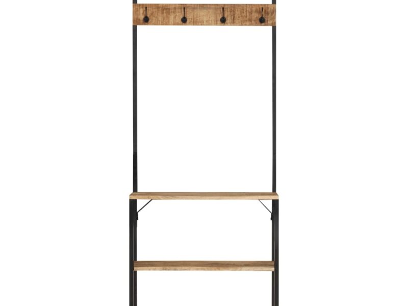 Καλόγερος Χώρο Αποθ. Παπουτσιών 68x30x182 εκ Μασίφ Ακατ. Μάνγκο