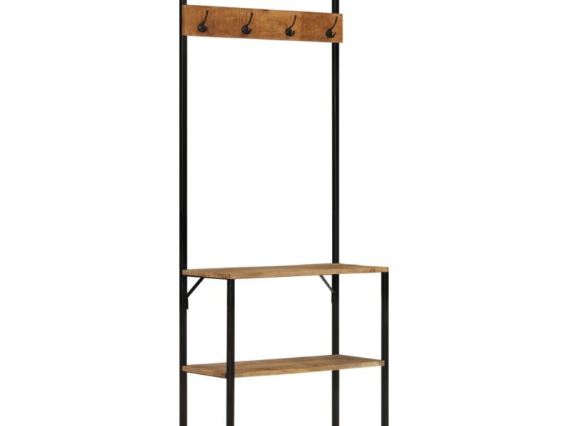 Καλόγερος Χώρο Αποθ. Παπουτσιών 68x30x182 εκ Μασίφ Ακατ. Μάνγκο